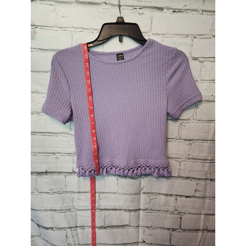 Shein Juniors Short Sleeve Crop Top with Zipper on Side